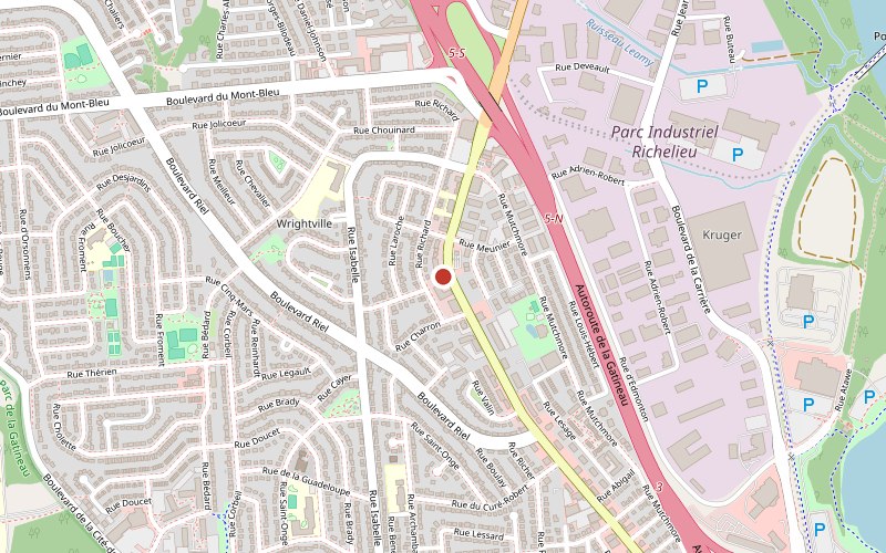 Map — Gatineau office, 733 Boulevard Saint-Joseph